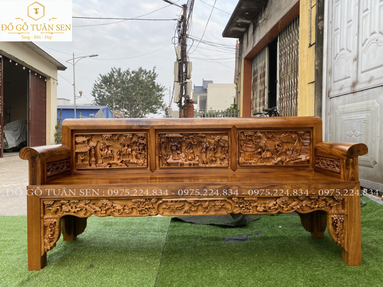 hình ảnh bộ Trường kỷ  gỗ gụ ta quảng bình 